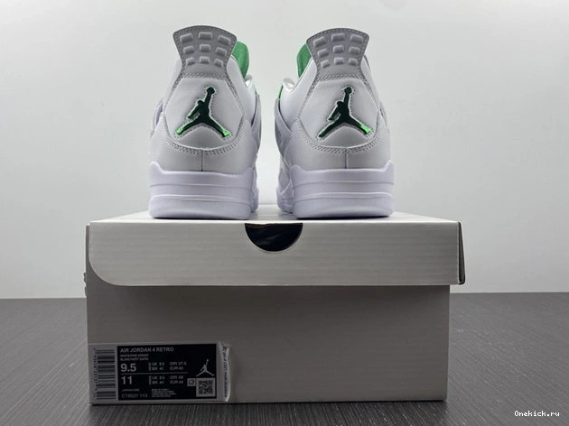 One Kick CT8527- Jordan 3960 Metallic Efficient Green 4 Retro 1013